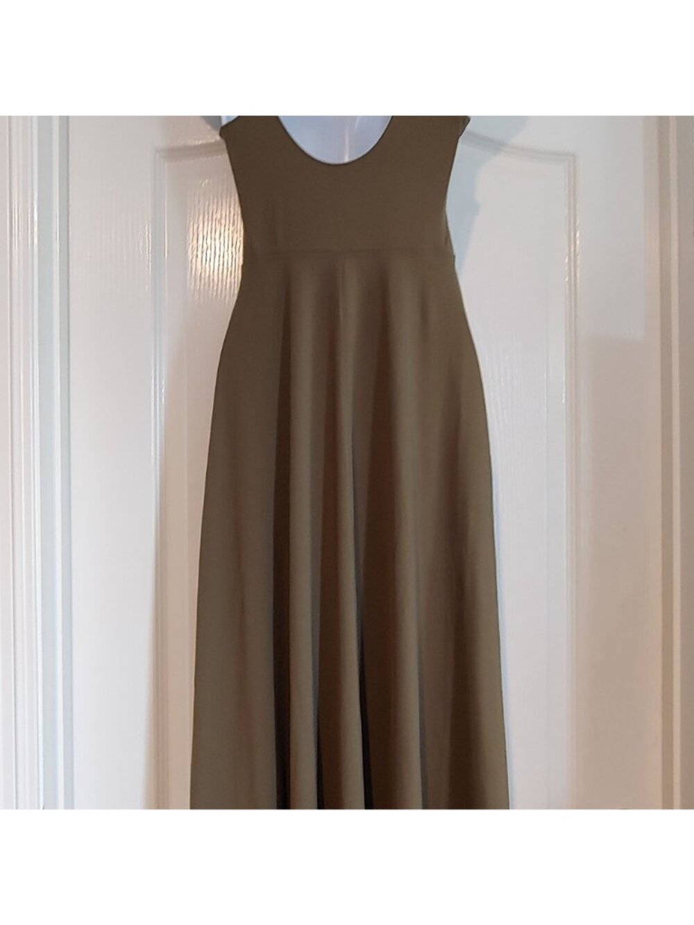 Halara Olive Twist Front Maxi Dress Travel Sleeveless Soft Stretch Minimalist Sh - Picture 10 of 11